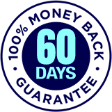 JellyBlue 60-day money-back guarantee badge