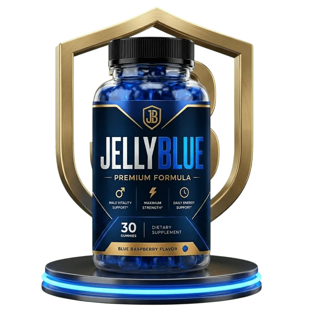 JellyBlue 30-count bottle of daily men's wellness gummies